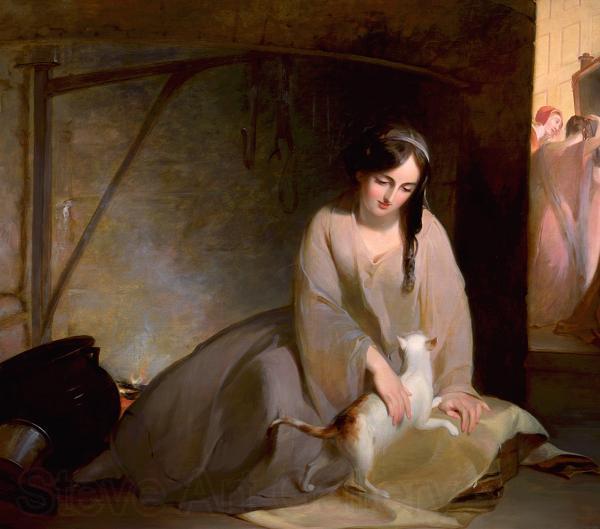 Thomas Sully Cinderella at the Kitchen Fire Spain oil painting art